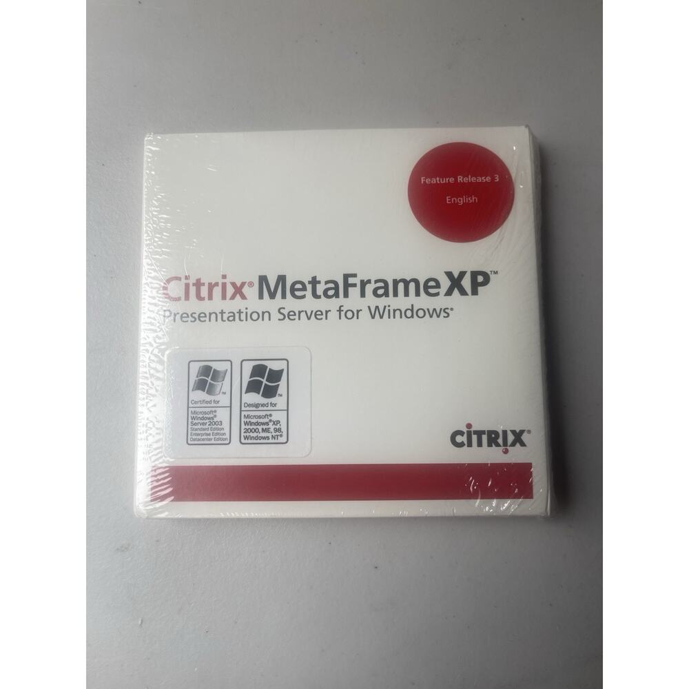 Citrix MetaFrame XP Presentation Server FR3 Media Kit New Sealed Windows